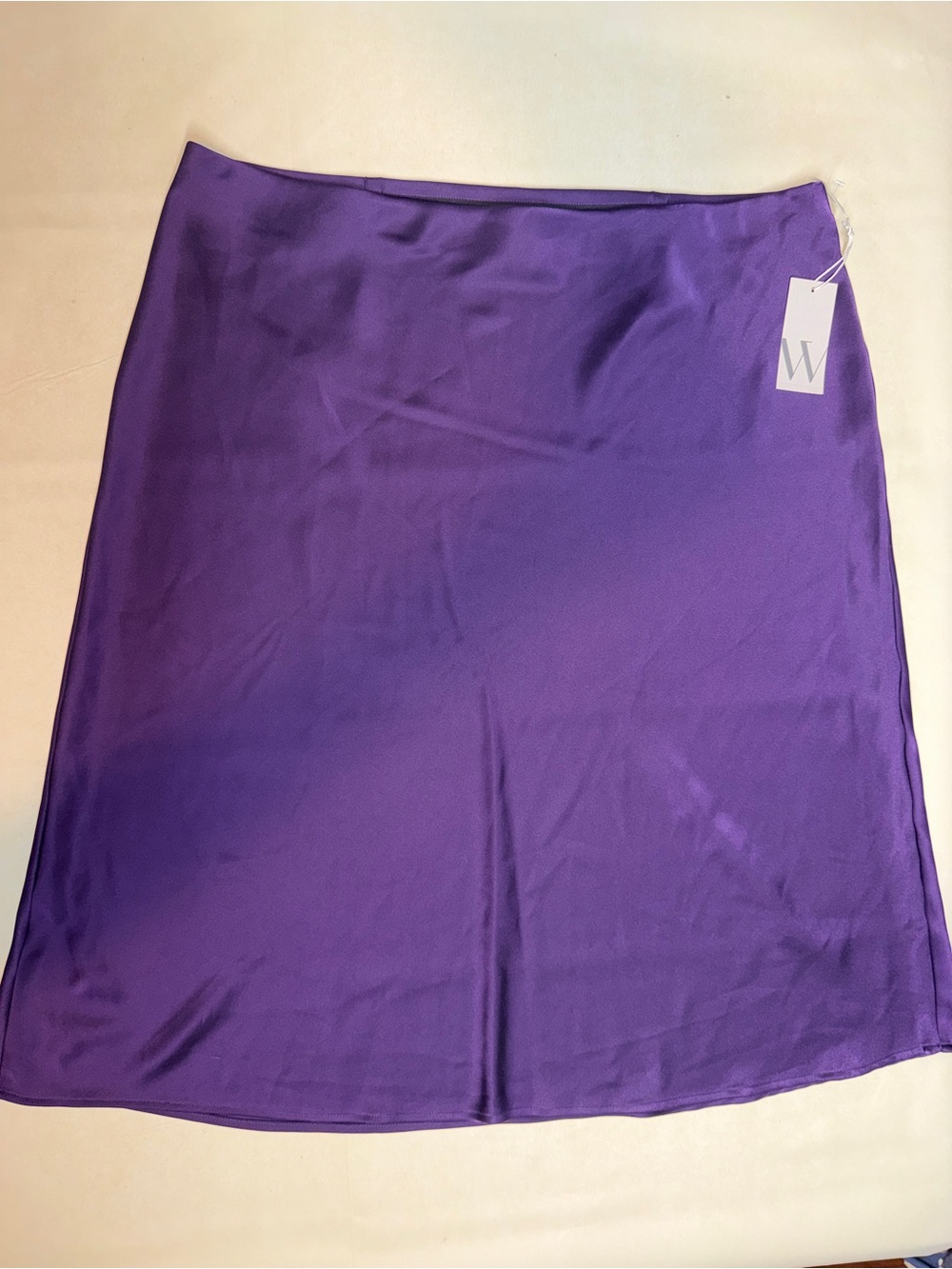 Worthington Purple Satin Midi Skirt
